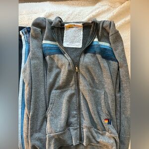 Aviator Nation blue Stripes sweatshirt